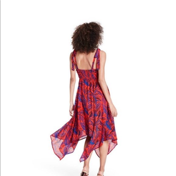 ALEXIS Tropical Leaf Asymmetrical Hem Dress - Picture 2 of 12